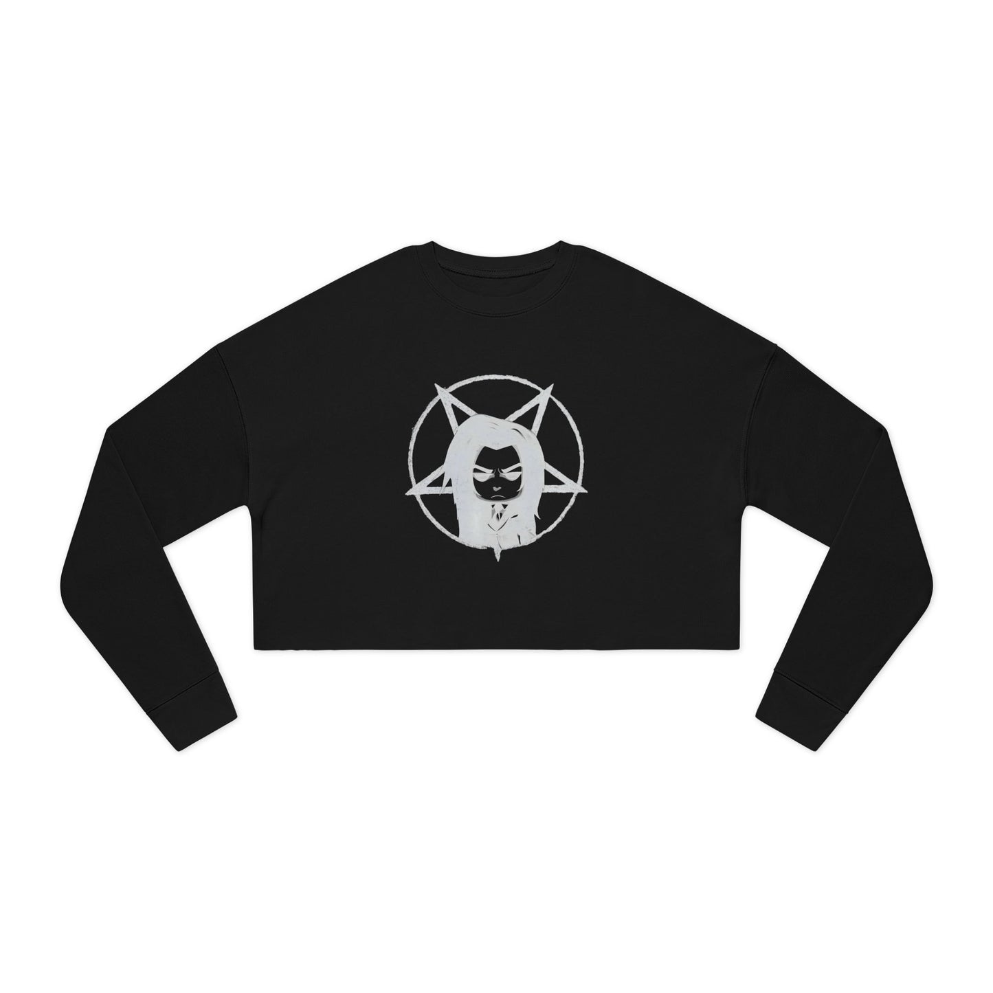 Cropped Sweatshirt With Manic Kazzy Mascot Logo