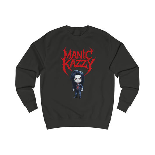 Manic Kazzy Unisex Sweatshirt - Cozy Graphic Pullover for Music Lovers, Perfect Gift for Concerts, Halloween, or Everyday Wear