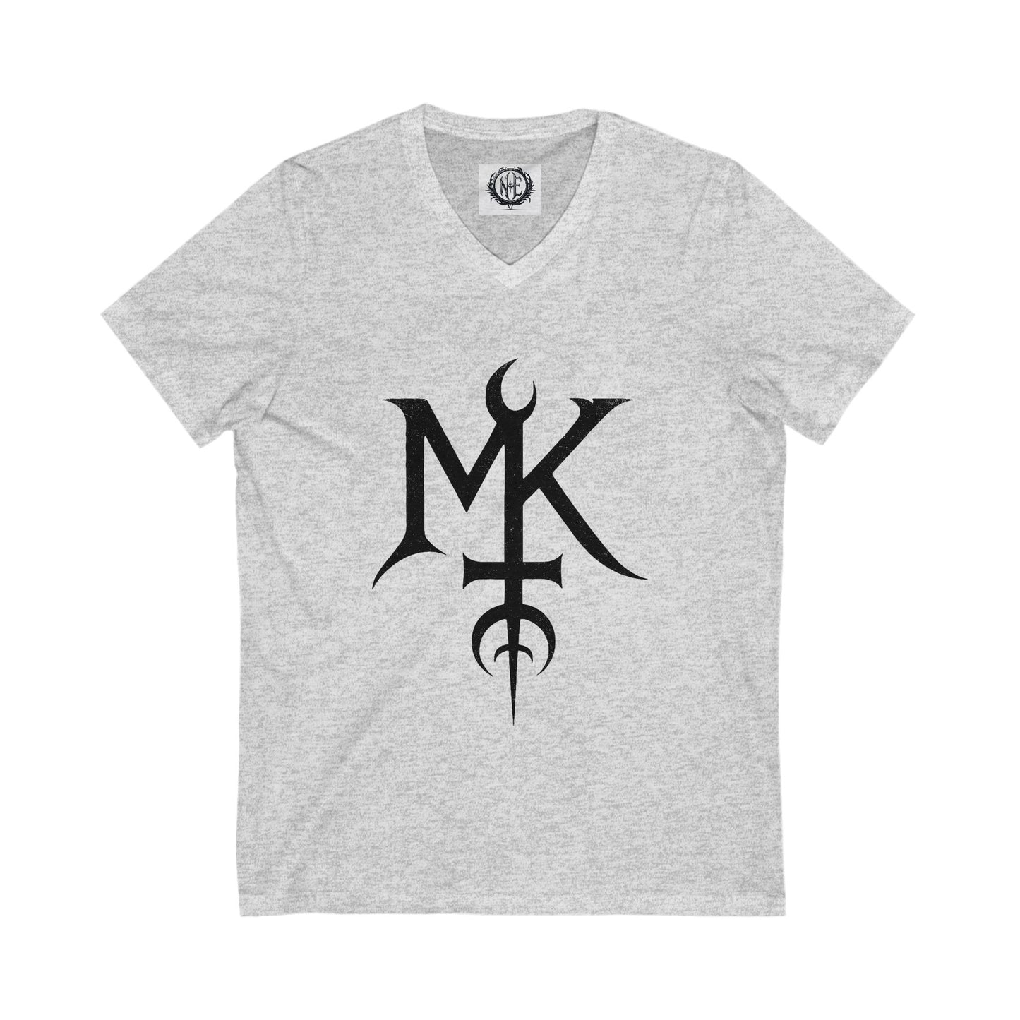 Edgy Graphic V-Neck Tee, Unique Gift for Art Lovers, Hipster Fashion, Unisex Shirt, Cool Casual Wear, Alternative Clothing