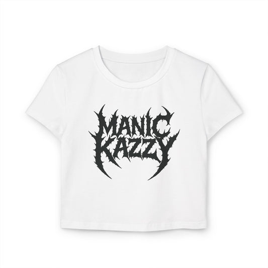 Manic Kazzy “The Observer” crop top baby tee