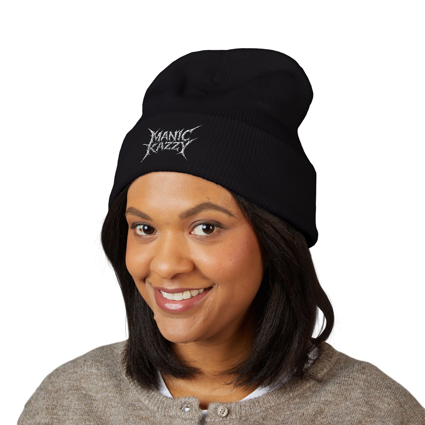 Manic Kazzy Beanie - Black & White