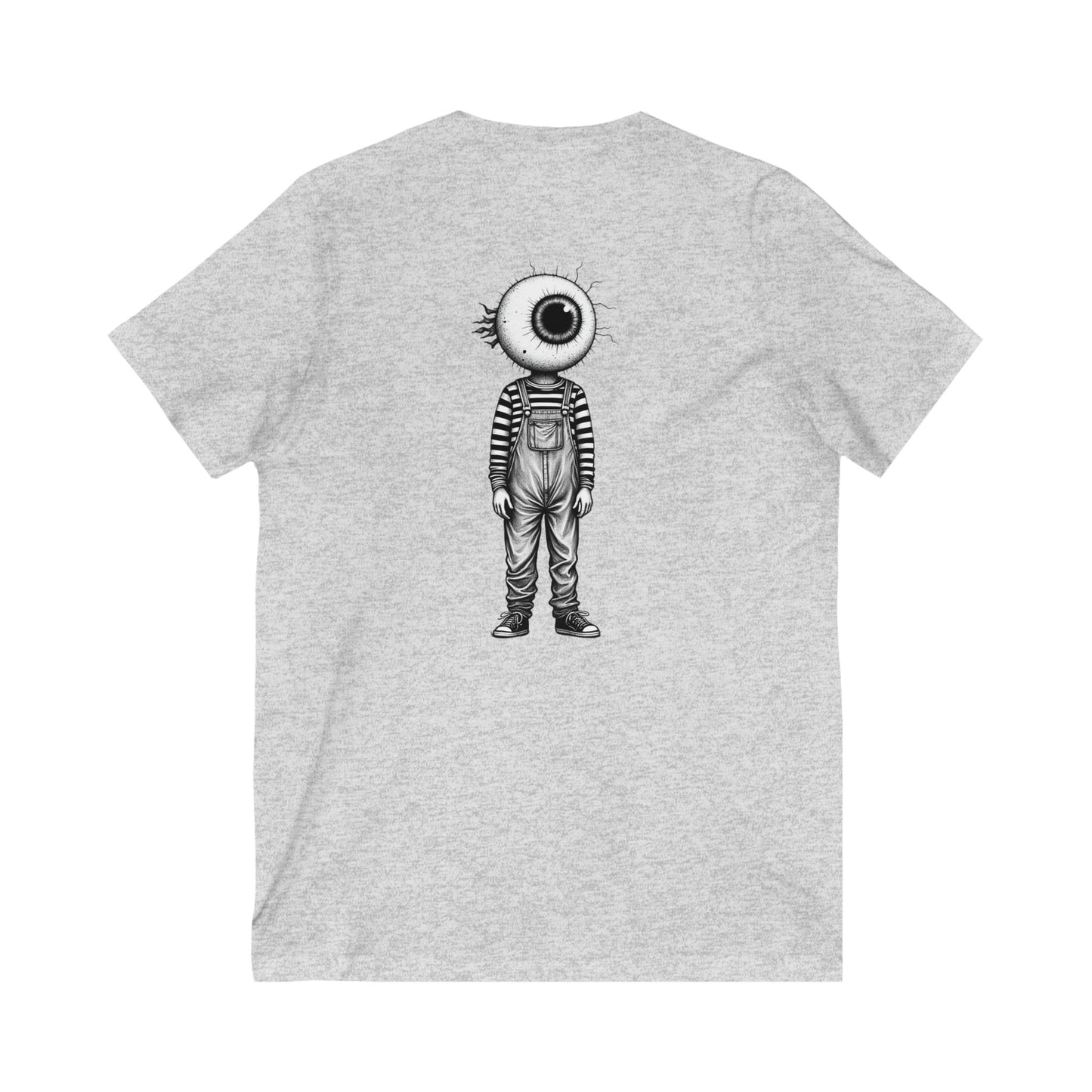 Edgy Graphic V-Neck Tee, Unique Gift for Art Lovers, Hipster Fashion, Unisex Shirt, Cool Casual Wear, Alternative Clothing