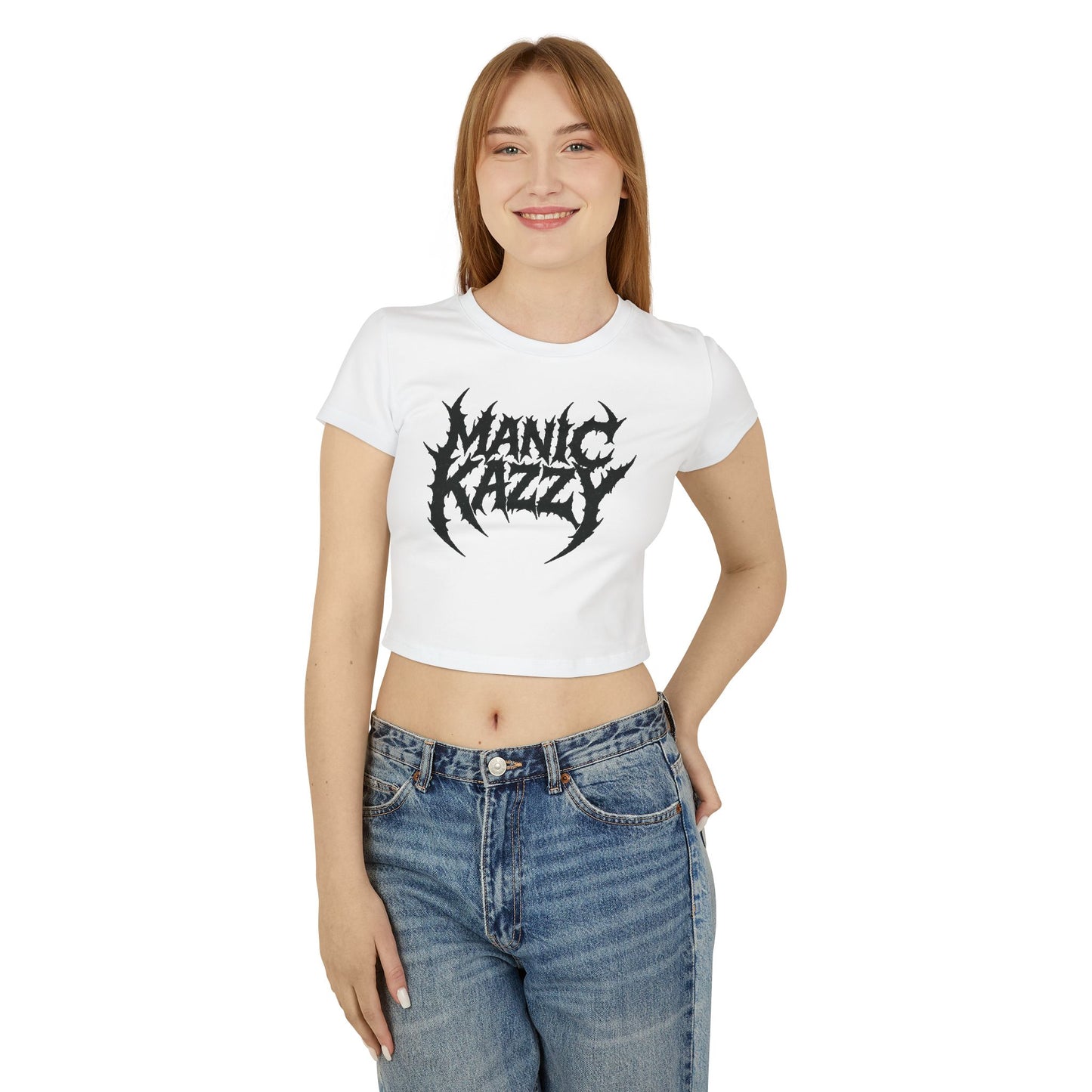 Manic Kazzy “The Observer” crop top baby tee