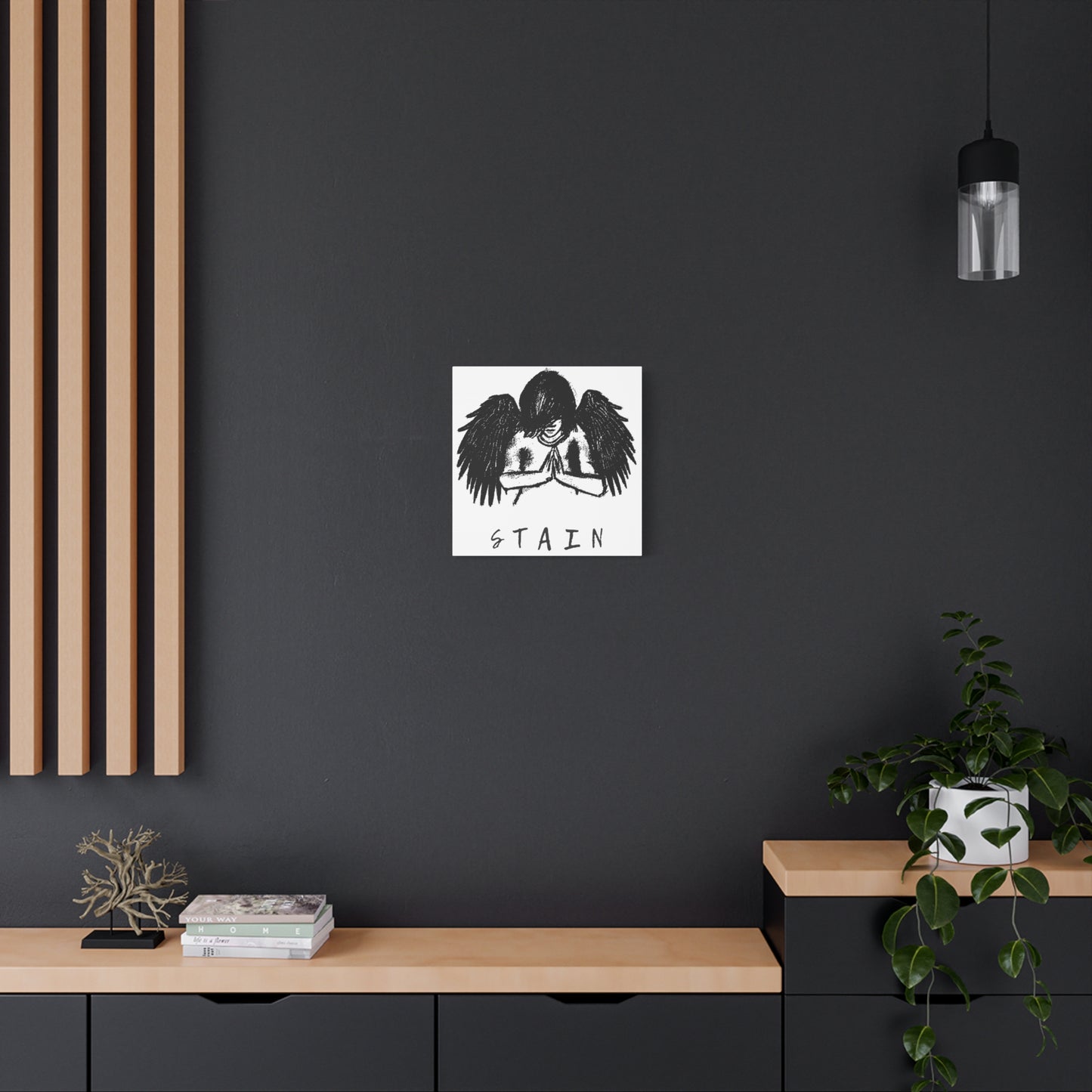 Manic Kazzy - Stain Canvas Art, Wall Decor for Home, Gothic Decor, Spiritual Gifts, Unique Wall Art, Stain Design