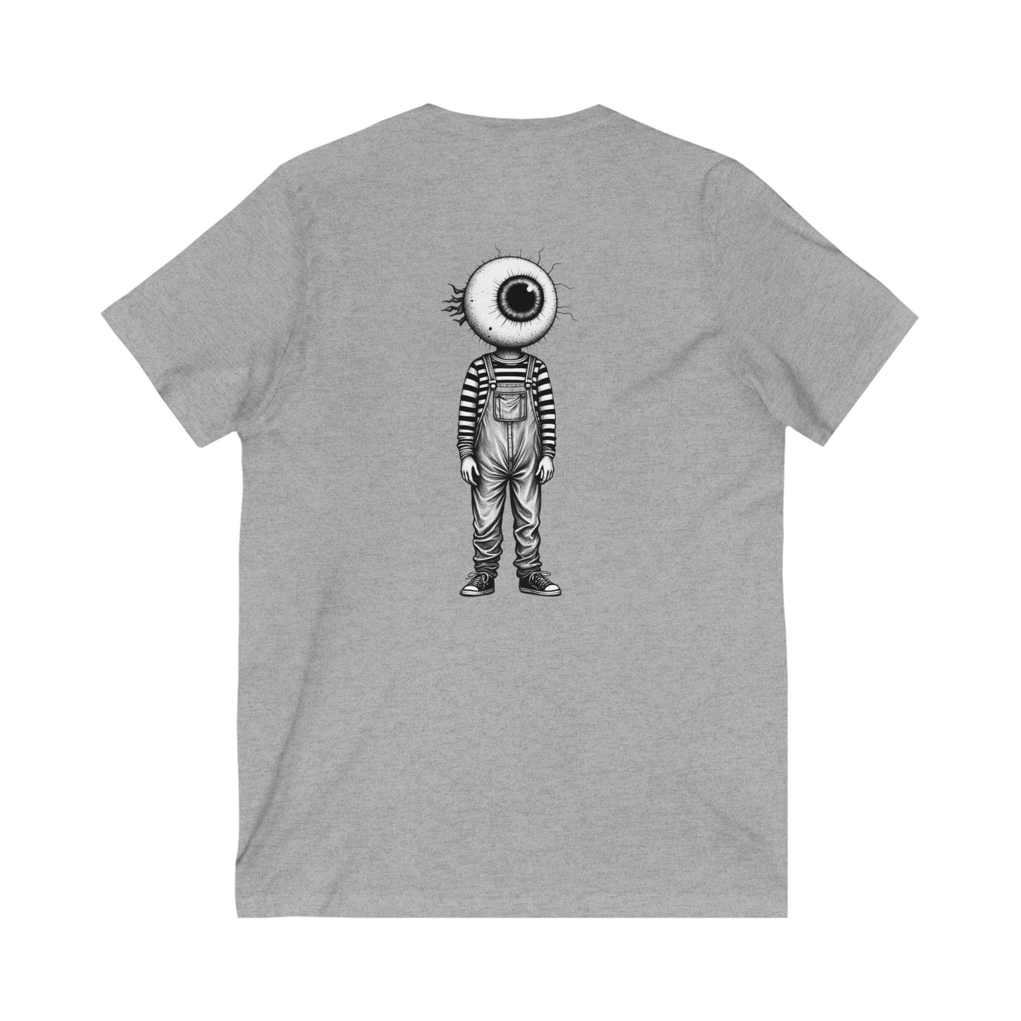 Edgy Graphic V-Neck Tee, Unique Gift for Art Lovers, Hipster Fashion, Unisex Shirt, Cool Casual Wear, Alternative Clothing