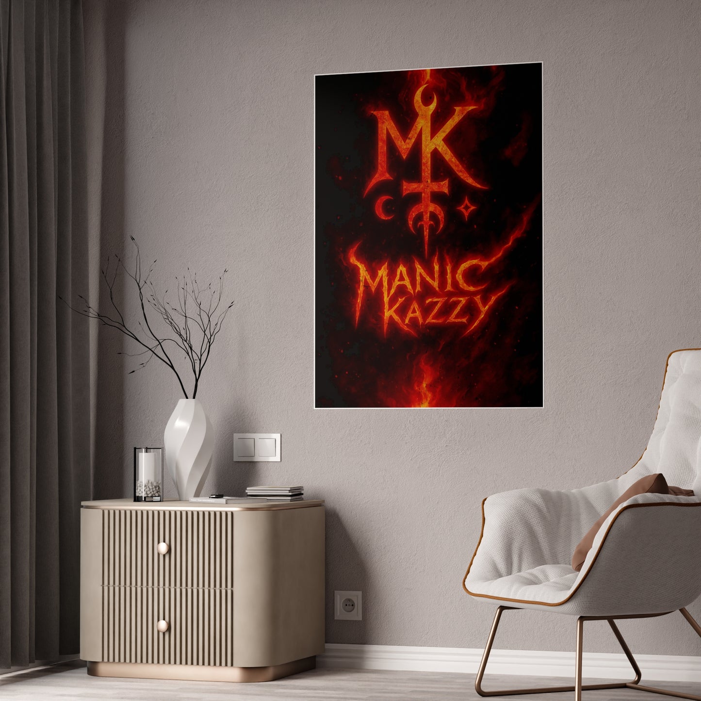 Manic Kazzy Poster - In Flames